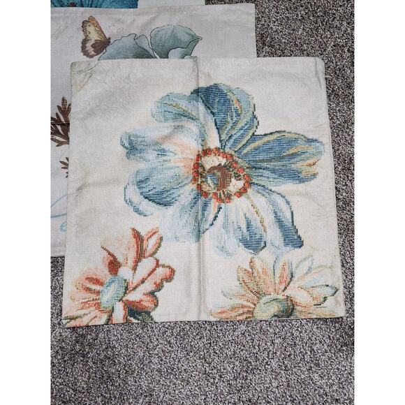 Pillow Cover Floral Square Cushion Case 18" x 18" Hope Love Faith Peace x6 - Picture 3 of 8